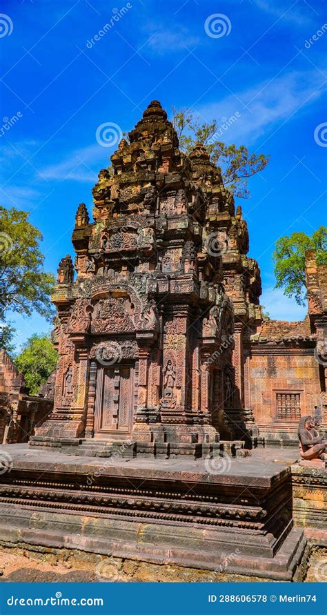 Misteriosas Ruinas Antiguas Banteay Srei Templo Famoso Camboyano