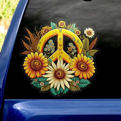 Hippie Bumper Sticker Etsy