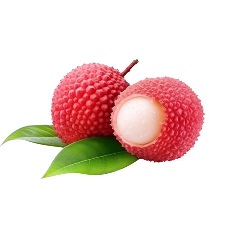 Fresh Red Lychees With Leaf Isolated On Transparent Background 25229892 PNG