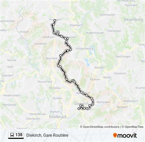 138 Route Schedules Stops Maps Diekirch Gare Routière Updated