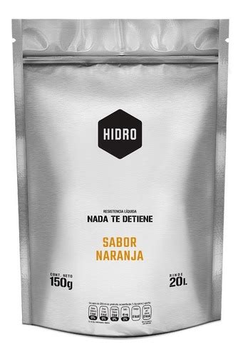 Hidro 220 Sobre 50 Gr Para 20 Lts sabor Naranja paq 5 Pzas Envío gratis