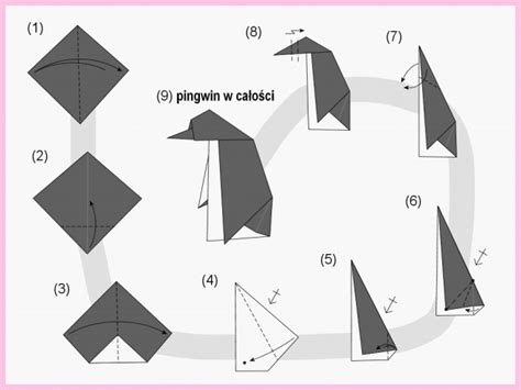 Pingwinek Z Origami Na Zima Zszywka Pl