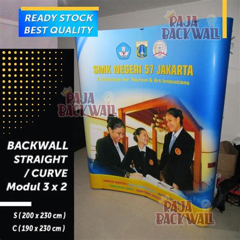 Jual Backwall Backdrop Pameran Portable Knockdown Modul 3x2 Curve