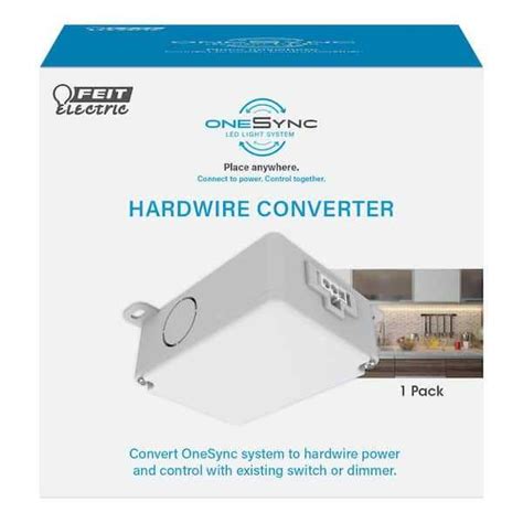 Feit Electric White Onesync Under Cabinet Hardwire Converter Junction