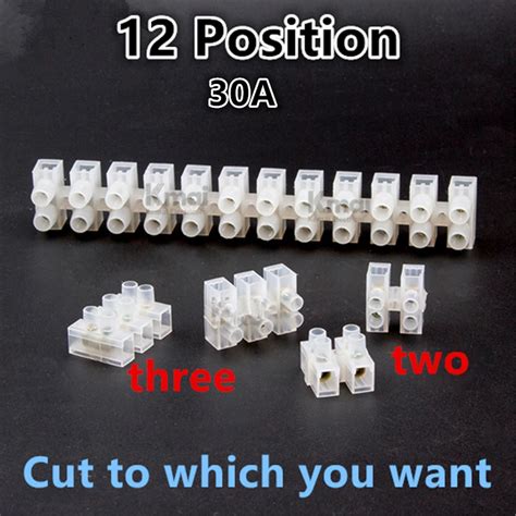 Screw Terminal Barrier Connector 2pcs Lot Electrical Wire Connection 12position Barrier Terminal