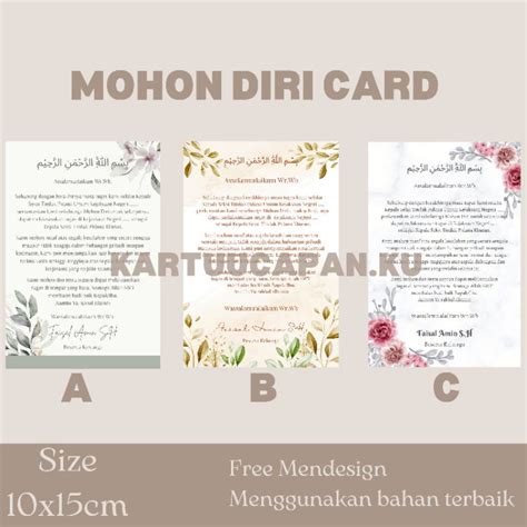 Jual Kartu Ucapan Mohon Diri Isi 50pcs Shopee Indonesia