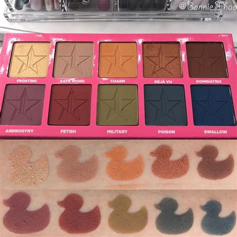 Swatches Of The Jeffreestarcosmetics Androgyny Palette Beautiful Colors And Great