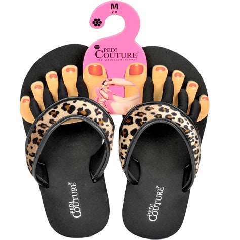 Pedi Couture New Womens Wild Pedicure Spa Toe Separator Sandal Flip Flops