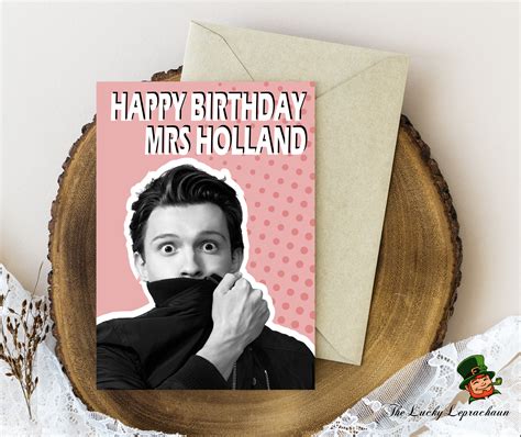 Tom Holland Birthday Card Funny Birthday Card - Etsy