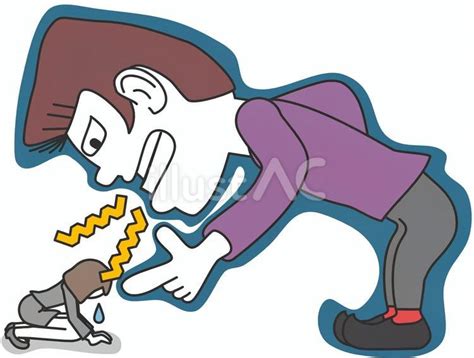 土下座を要求するカスハラ男性イラスト - No: 25213342｜無料イラスト・フリー素材なら「イラストAC」
