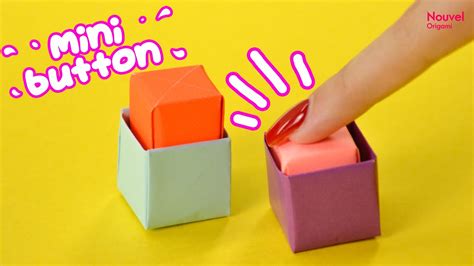 How To Make Mini Origami Button Toy No Glue [origami Pop It Origami