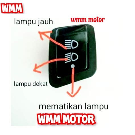 Saklar Dim Switch On Off Lampu Jauh Dekat Dan Off Lampu Utama Honda