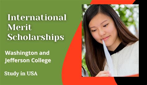 International Merit Scholarships at Washington and Jefferson College, USA