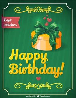 Free Vector | Retro birthday gift card design