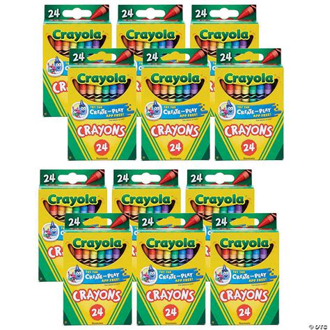 Crayola Crayons Regular Size 24 Colors Per Box 12 Boxes Oriental Trading