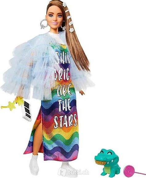 Mattel Barbie Extra Puppe mit Regenbogen Kleid im Kanton Zürich