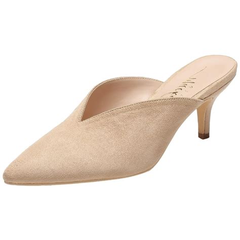 Mackin J G224 1 Women Pointed Toe Slip On Kitten Low Heel Mules Pumps Slides Nude Walmart