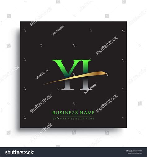 Initial Letter YI Logotype Company Name Colored Royalty Free Stock