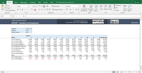 Feasibility Study Excel Template