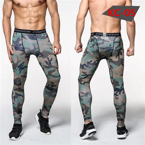 Men Camouflage Skinny Pants Compression Pants Jogger Fitness Excercise