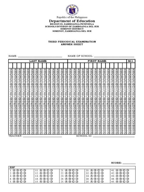 Answer Sheet Nat Like Pdf