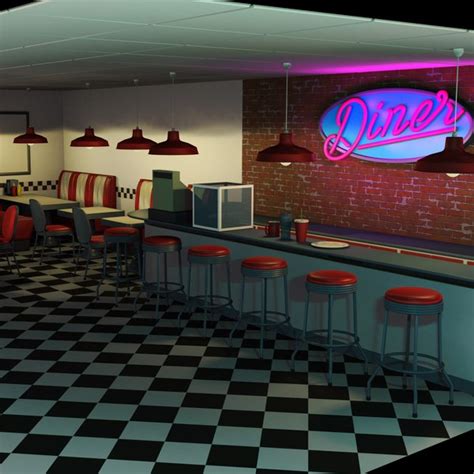 Diner 3d Models For Download Turbosquid