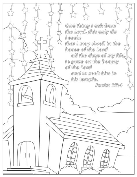 7 Digital Coloring Pages Bible Verse Printable Psalm 27 Coloring