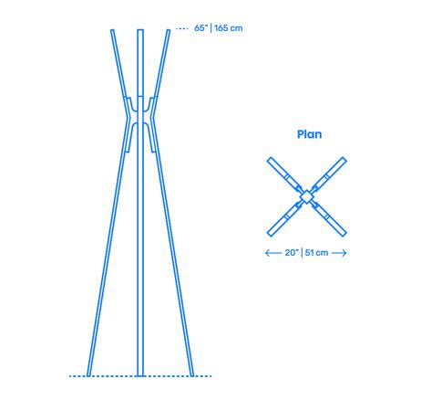 Pillar Coat Rack Dimensions And Drawings Dimensionsguide