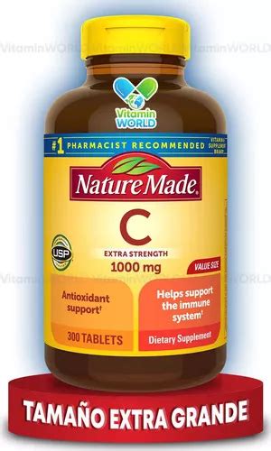 Nature Made Vitamina C 1000 Mg Sistema Inmune 300 Tabletas Sabor Sin Sabor Mercadolibre