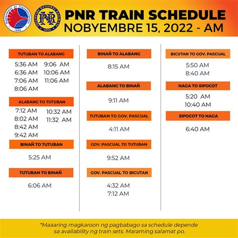 Pnr Govph On Twitter Anunsyo Ngayong Umaga Ng Nobyembre