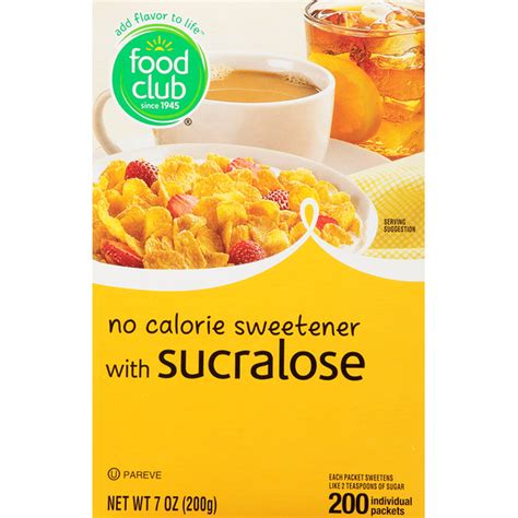 Food Club No Calorie Sweetener With Sucralose Each Instacart