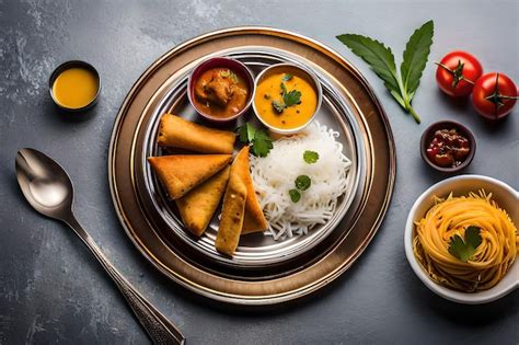 Premium Photo A Plate Of Punjabi Food