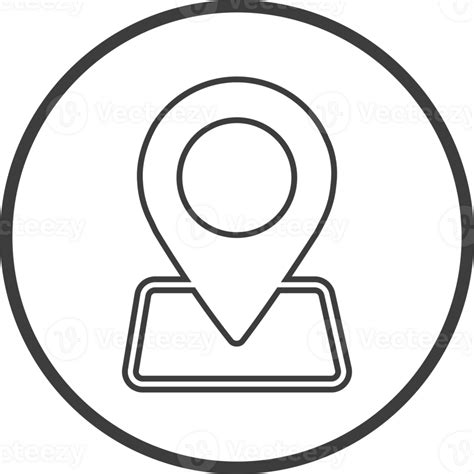 Check In Icon In Thin Line Black Circle Frames Png