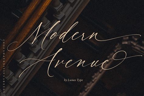 Modern Avenue Luxury Calligraphy Font Design Cuts