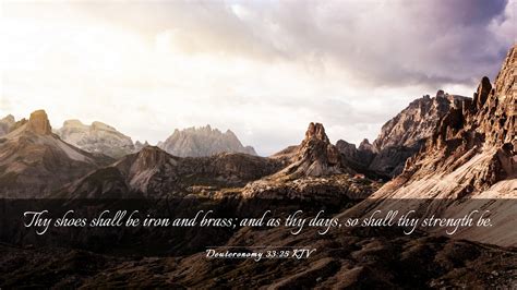 Deuteronomy Kjv Desktop Wallpaper Thy Shoes Shall Be Iron And