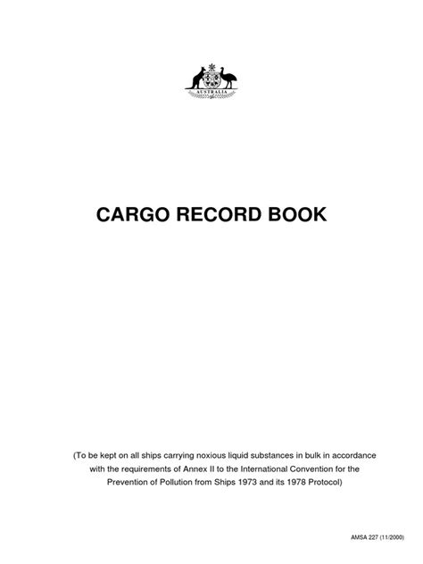 Cargo Record Book | PDF | Ships | Port