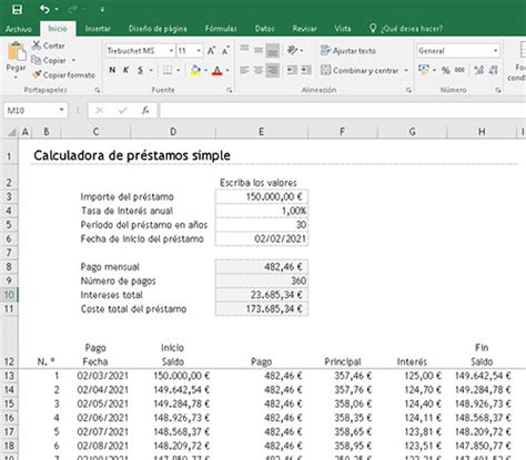 Plantilla Excel Amortizaci N Hipoteca Plantillasoffice Net