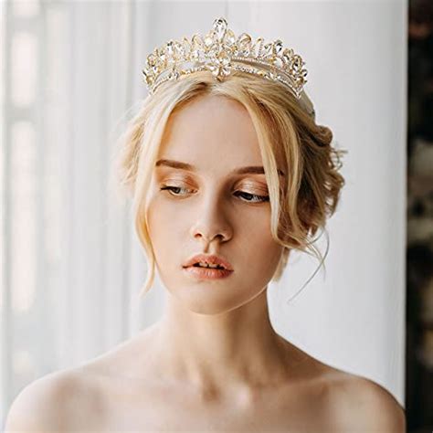 Aw Bridal Crystal Crowns For Women Wedding Tiaras For Bride Princess