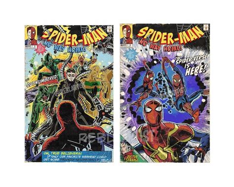 Spider-man No Way Home Spiderverse Marvel Comic Book Print - Etsy Canada