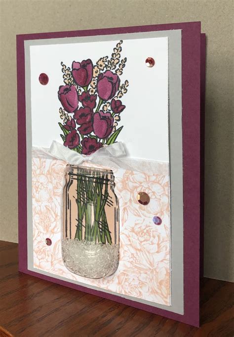 Stampin Up Jar Of Flowers Shaker Card