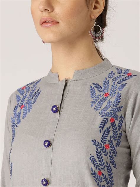 Pin on Kurti neck designs | Embroidery blouse designs, Embroidery ...