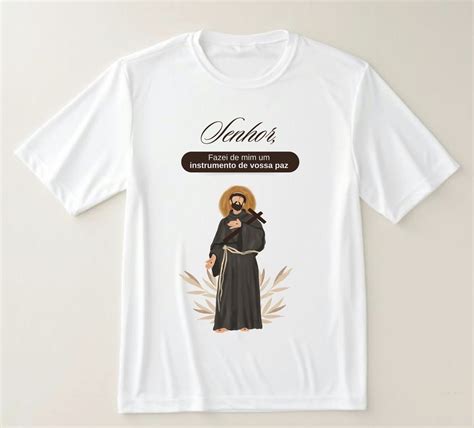 Camiseta São Francisco de Assis Elo7 Produtos Especiais