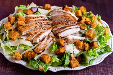 Pan Seared Chicken Caesar Salad On Ty S Plate