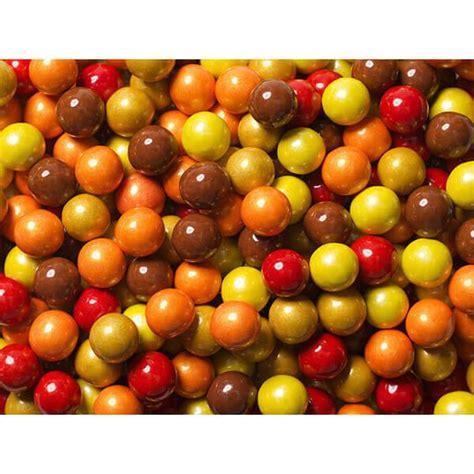 Sixlets Mini Milk Chocolate Balls Autumn Colors Assortment 2lb Bag