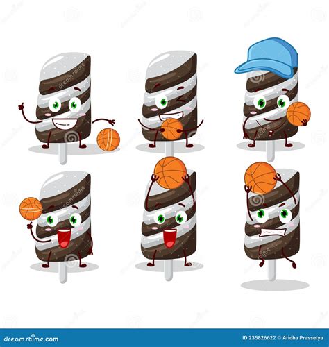 Talented Gummy Candy Chocolate Milk Cartoon Character As A Basketball