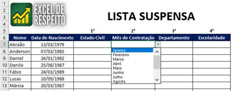 Lista Suspensa 4 Maneiras De Criar No Excel Excel De Respeito Hot Sex