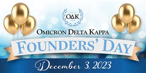 Today We Celebrate Our 109th Founders' Day! - Omicron Delta Kappa