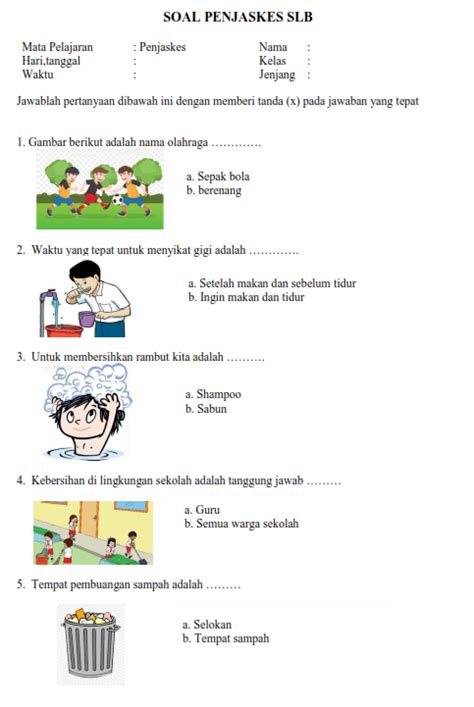 Soal Penjaskes Sd Bergambar 58 Koleksi Gambar