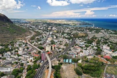 Aerial View Of The City Of Port Louis Mauritius Africa Editorial