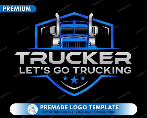 Semi Trucking Logo Design Templates